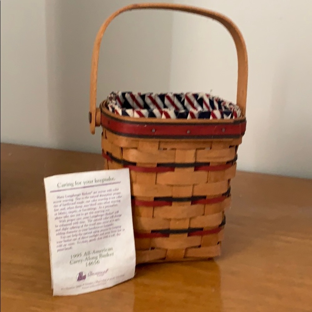 Longaberger All-American Carry Along Basket 1995